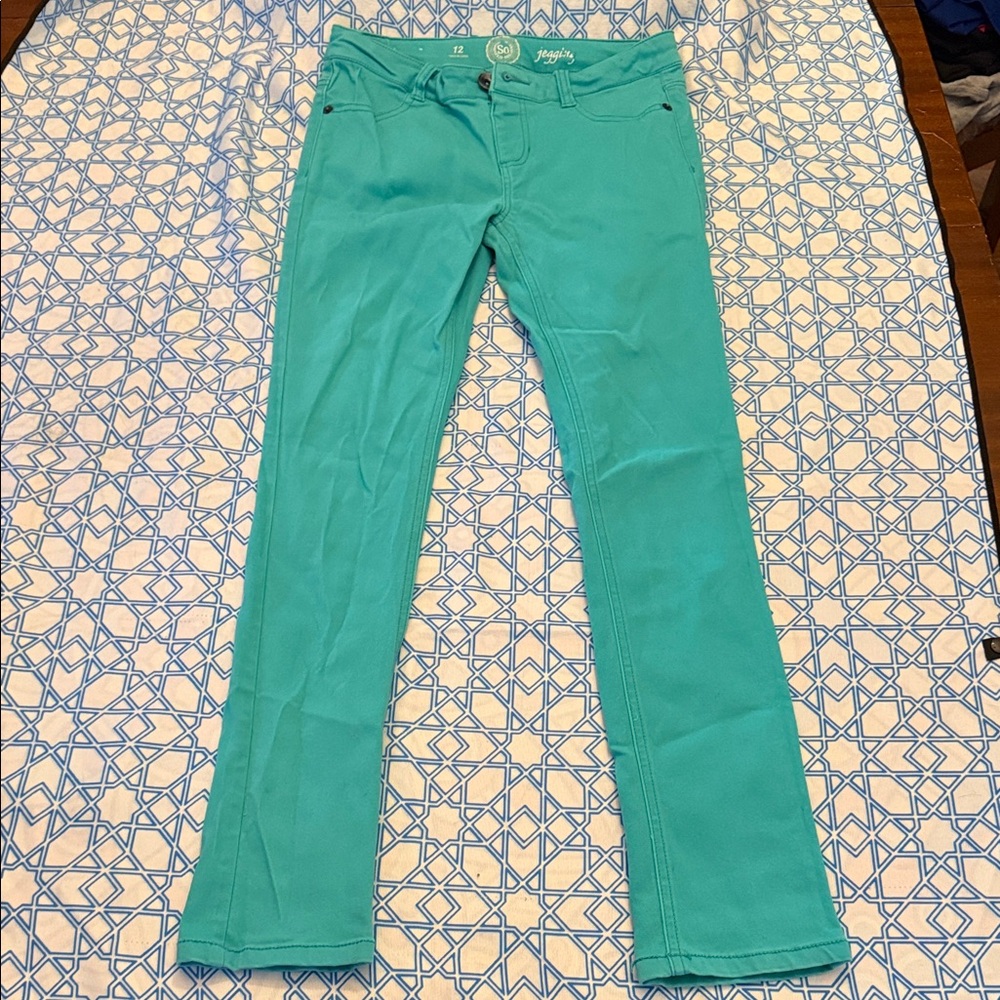 SO Girls Teal Jegging Pants